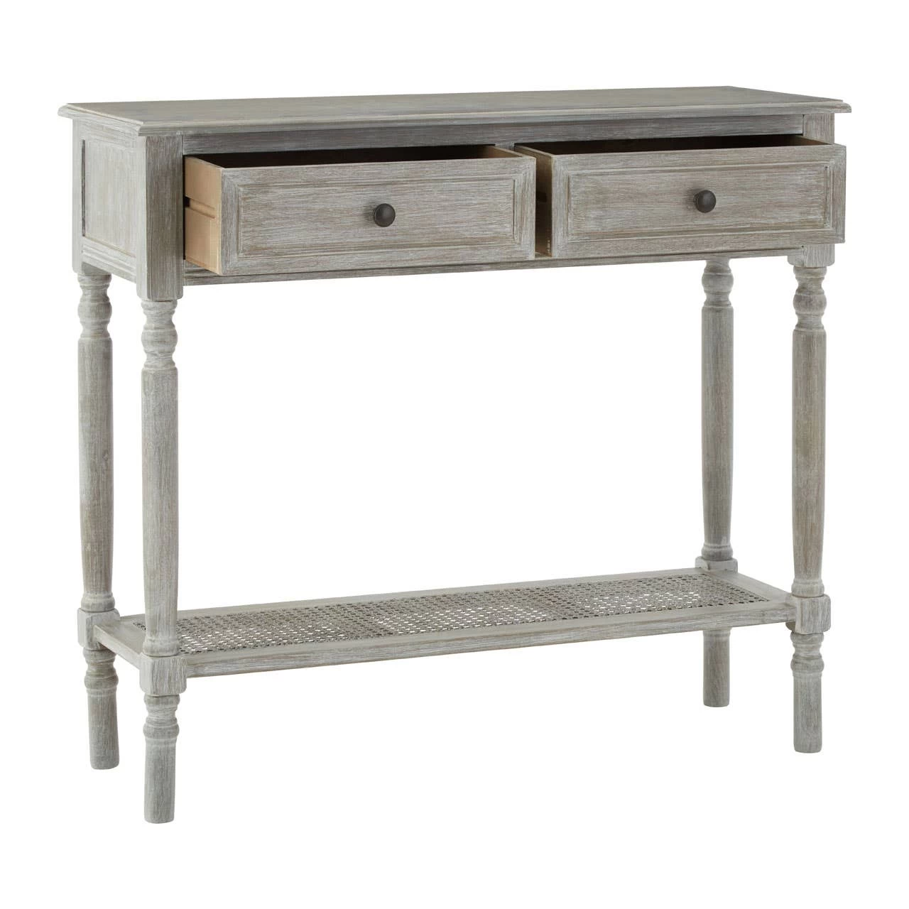 Heritage 2 Drawers Slate Grey Console Table 5 Heritage 2 Drawers Slate Grey Console Table - Image 5