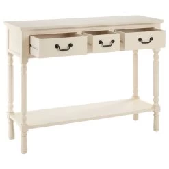 Heritage 3 Drawer White Console Table -Lifestyle Haven Shop noosa co living heritage 3 drawer white console table house of isabella uk 42932845281587
