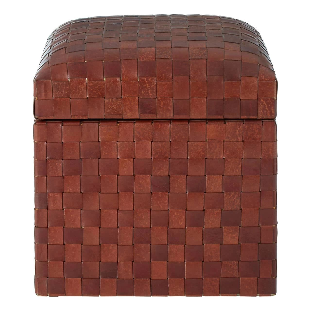 Inca Genuine Brown Leather Storage Stool 1 Inca Genuine Brown Leather Storage Stool