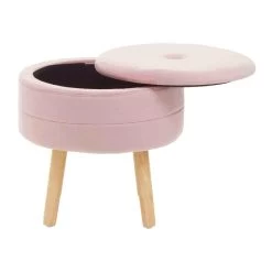Ivy Pink Velvet Stool -Lifestyle Haven Shop noosa co living ivy pink velvet stool house of isabella uk 31006279335990