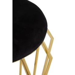Jaipur Black Velvet And Gold Finish Stool 9 Jaipur Black Velvet And Gold Finish Stool -Lifestyle Haven Shop noosa co living jaipur black velvet and gold finish stool house of isabella uk 42939051016499