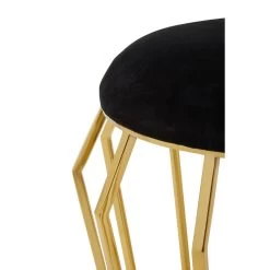 Jaipur Black Velvet And Gold Finish Stool 11 Jaipur Black Velvet And Gold Finish Stool -Lifestyle Haven Shop noosa co living jaipur black velvet and gold finish stool house of isabella uk 42939051082035