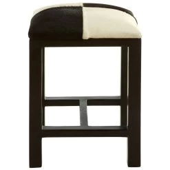 Kendari Black And White Leather Stool -Lifestyle Haven Shop noosa co living kendari black and white leather stool house of isabella uk 42937679642931