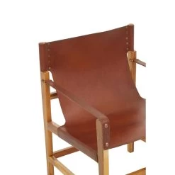 Kendari Light Brown Leather And Light Teak Wood Chair -Lifestyle Haven Shop noosa co living kendari light brown leather and light teak wood chair house of isabella uk 42938530332979