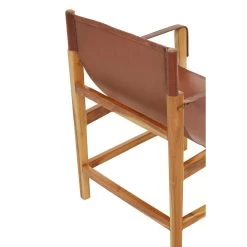 Kendari Light Brown Leather And Light Teak Wood Chair -Lifestyle Haven Shop noosa co living kendari light brown leather and light teak wood chair house of isabella uk 42938530464051
