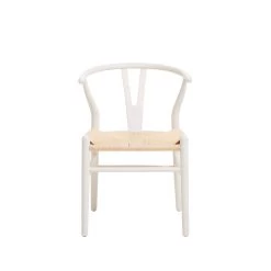 Lyon Wishbone Antique White Chair