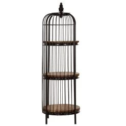 Mantis Medium Black Birdcage Shelf Unit -Lifestyle Haven Shop noosa co living mantis medium black birdcage shelf unit house of isabella uk 42935615127859