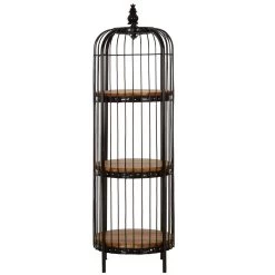 Mantis Medium Black Birdcage Shelf Unit -Lifestyle Haven Shop noosa co living mantis medium black birdcage shelf unit house of isabella uk 42935615160627