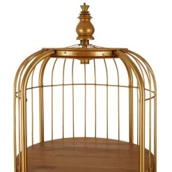 Mantis Medium Gold Finish Birdcage Shelf Unit -Lifestyle Haven Shop noosa co living mantis medium gold finish birdcage shelf unit house of isabella uk 42935616143667
