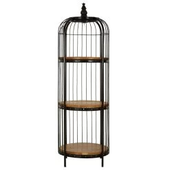 Mantis Small Black Finish Birdcage Shelf Unit
