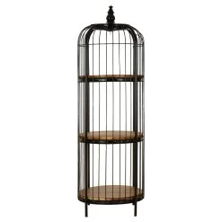 Mantis Small Black Finish Birdcage Shelf Unit -Lifestyle Haven Shop noosa co living mantis small black finish birdcage shelf unit house of isabella uk 42935618634035