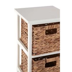 Padstow 4 Drawer White Hyacinth Storage Unit -Lifestyle Haven Shop noosa co living padstow 4 drawer white hyacinth storage unit house of isabella uk 42933334606131