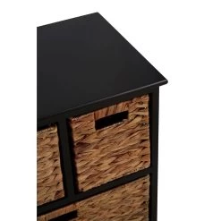 Padstow 6 Drawers Black Frame Storage Unit -Lifestyle Haven Shop noosa co living padstow 6 drawers black frame storage unit house of isabella uk 42933926560051