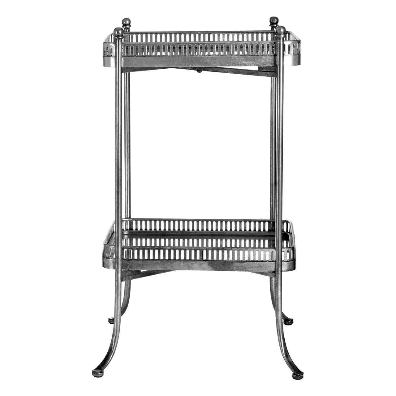 Ritzma Antique Silver Square Tray Table 1 Ritzma Antique Silver Square Tray Table