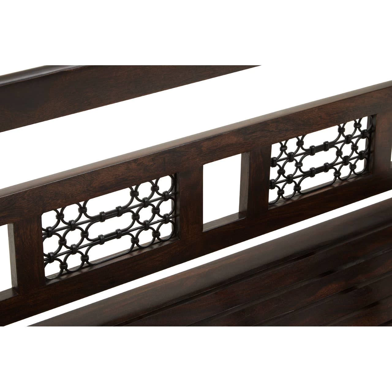 Srina Dark Sheesham Wood Bench 7 Srina Dark Sheesham Wood Bench - Image 7