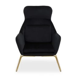 Stockholm Black Velvet Armchair