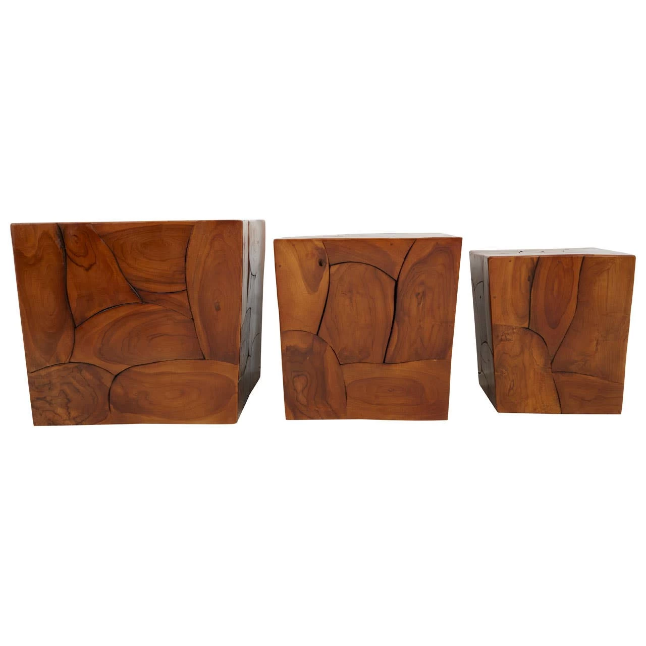 Surat Set Of 3 Teak Root Stools 1 Surat Set Of 3 Teak Root Stools