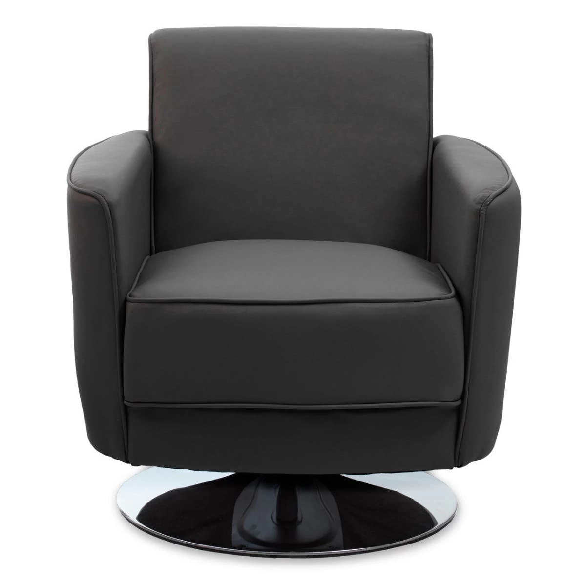 Wester Grey Leather Effect Chair 1 Wester Grey Leather Effect Chair