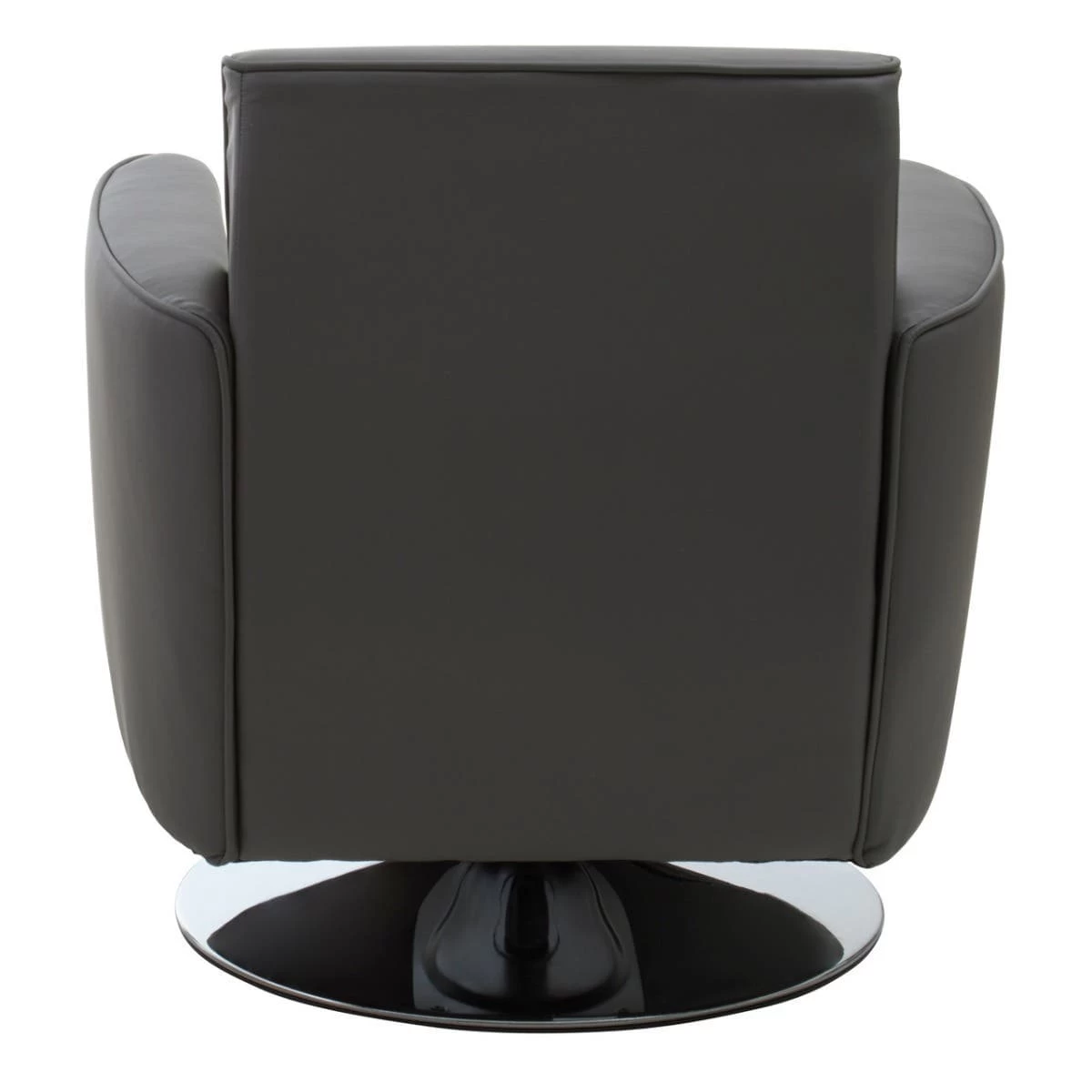 Wester Grey Leather Effect Chair 4 Wester Grey Leather Effect Chair - Image 4