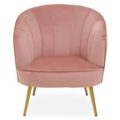 Yolanda Pink Velvet Chair