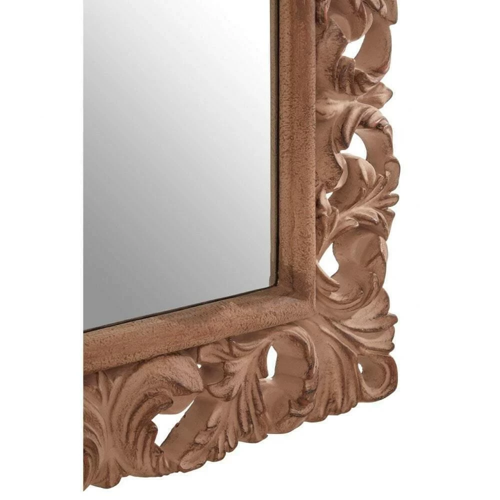 Antique Brown Arc Leaf Wall Mirror 3 Antique Brown Arc Leaf Wall Mirror - Image 3