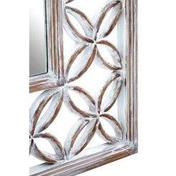 Antique White Lattice Frame Wall Mirror -Lifestyle Haven Shop noosa co mirrors antique white lattice frame wall mirror house of isabella uk 29532334161974