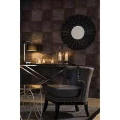 Round Wall Mirror, Black MDF, Stud Detail -Lifestyle Haven Shop noosa co mirrors round wall mirror black mdf stud detail house of isabella uk 15477048836150