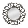 Silver Finish Frame Round Wall Mirror