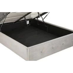 Edison Kingsize Grey Brush Velvet Ottoman Bed -Lifestyle Haven Shop noosa co sleeping edison kingsize grey brush velvet ottoman bed house of isabella uk 42933713600819