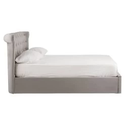 Edison Steel Velvet Double Ottoman Bed -Lifestyle Haven Shop noosa co sleeping edison steel velvet double ottoman bed house of isabella uk 42933700034867