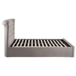 Edison Steel Velvet Double Ottoman Bed -Lifestyle Haven Shop noosa co sleeping edison steel velvet double ottoman bed house of isabella uk 42933700067635