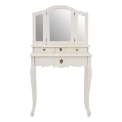 Loire Dressing Table With Mirror White