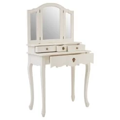 Loire Dressing Table With Mirror White -Lifestyle Haven Shop noosa co sleeping loire dressing table with mirror white house of isabella uk 42935646224691