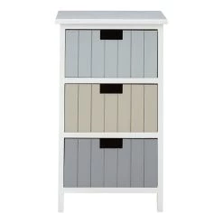 New England White 3 Drawers Chest