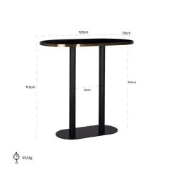 Bar Table Zenza Oval -Lifestyle Haven Shop richmond interiors dining bar table zenza oval house of isabella uk 31328082985014