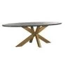 Dining Table Blackbone Brass Oval 230