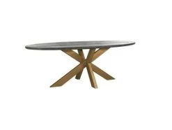 Dining Table Blackbone Brass Oval 230