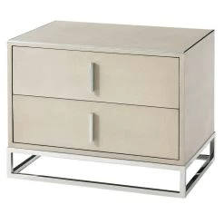 Ta Studio Bedside Table Blain In Overcast Shagreen