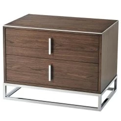 Ta Studio Bedside Table Blain In Macadamia & Nickel