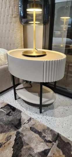 Avola Bedside Table - Matte Beige -Lifestyle Haven Shop tommy franks sleeping avola bedside table house of isabella uk 41592190697779