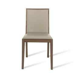 Lotus Dining Chair - Walnut / Stone