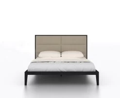 Orchid Double Bed - Wenge / Beige