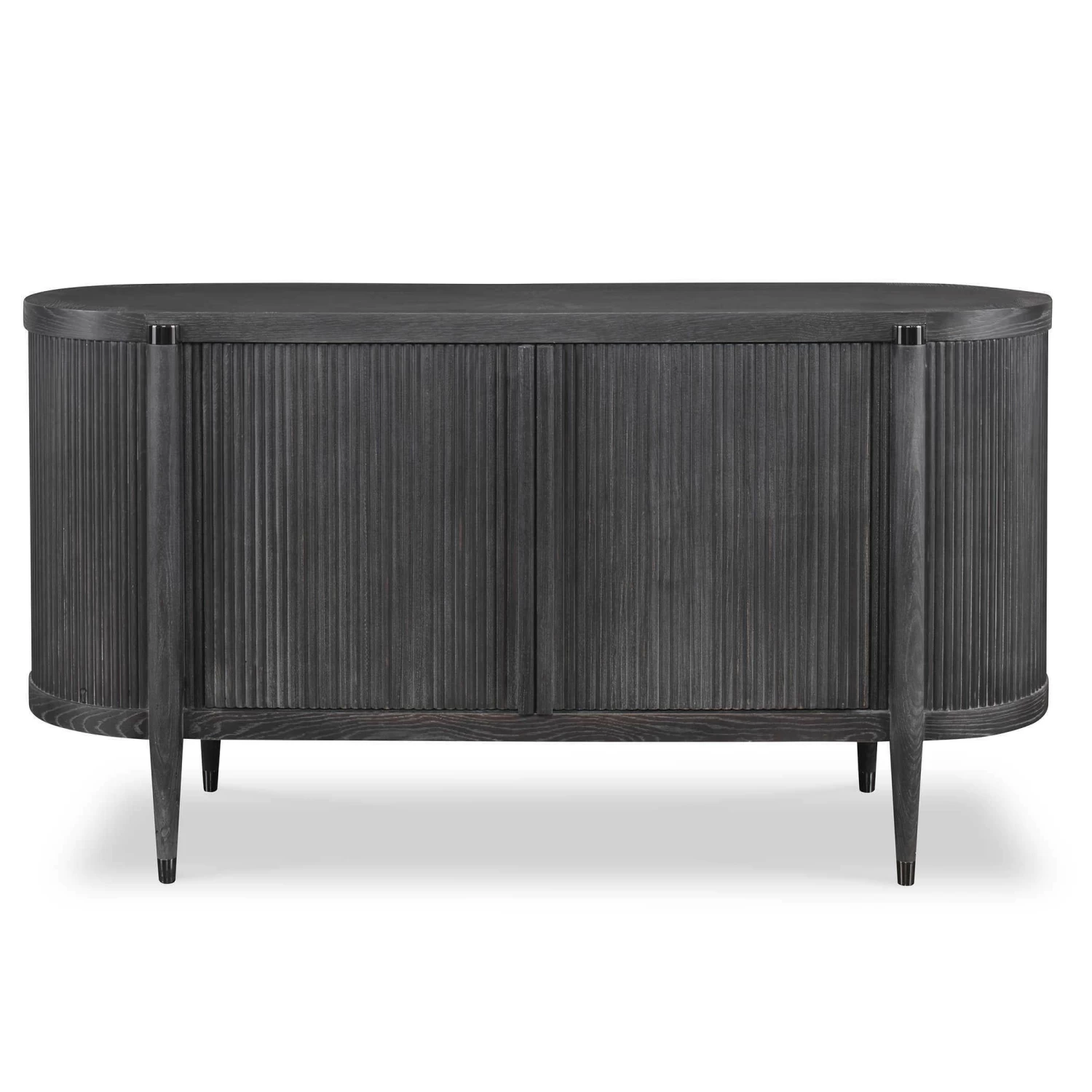 Tambour Cabinet - Black Ceruse 1 Tambour Cabinet - Black Ceruse