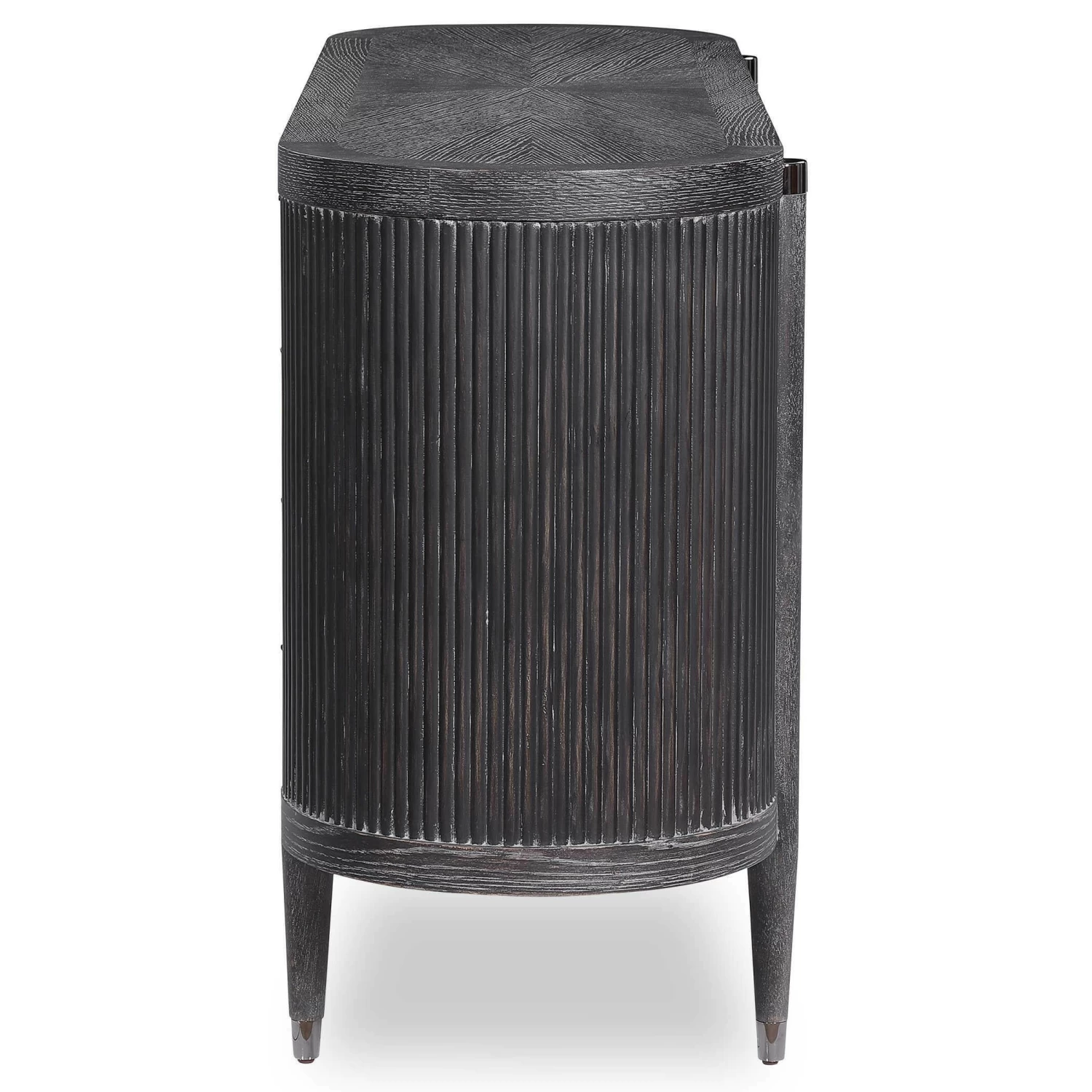 Tambour Cabinet - Black Ceruse 5 Tambour Cabinet - Black Ceruse - Image 5