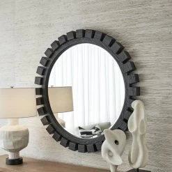 Black Label Around The Block Mirror - 40 Ebony -Lifestyle Haven Shop uttermost mirrors black label around the block mirror 40 ebony house of isabella uk 41813948399923